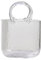 DZGUAI Vase en verre pour sac à main avec bol à poissons, vase à fleurs en forme de sac à main – pour décoration d'intérieur, entrée, bureau, garde (transparent)