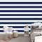 Photo Murale Effet Rayures Bleu Marine Papier Peint Panoramique Tapisserie Intissé Murales Poster Décoration Murale pour chambre bureau adulte enfant 350 x 256 cm
