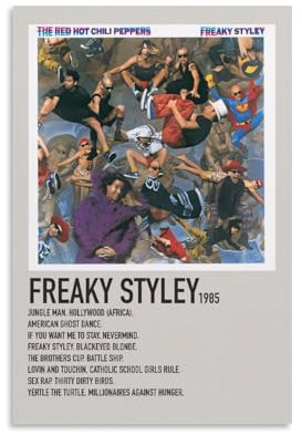 Red Hot Chili Peppers Freaky Styley, Album-Cover, Musikalbum, Poster, Dekoration, Malerei, Leinwand, Wandposter und Kunstbild, Druck, moderne Heimdekoration, Poster, 40 x 60 cm, ungerahmter Stil