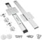 Baoblaze Hidden Flip up Cabinets Door Slide Rails Sliders Pocket Doors Sliding Door Hardware Kit for Home Cupboards Household Bookcase, 450mm