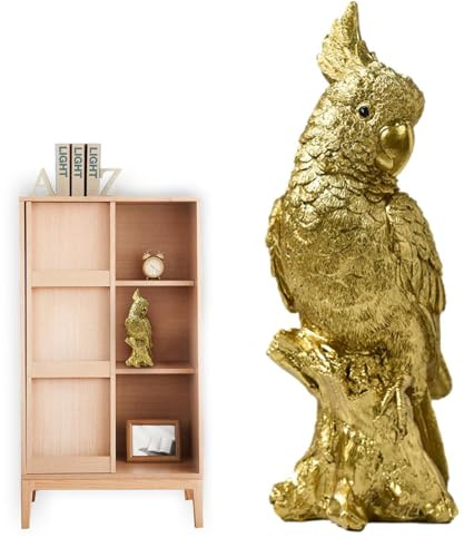 Zubehors Papagei Statue Home Decor - Kakadu-Skulptur, Vogelfiguren, Sammlerstücke,Handbemalte realistische Figur, Vogelstatuen, Kakadu-Skulptur für leichtes Luxus-Harz-
