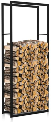 Vkechh 150x60x25cm Kaminholzregal Innen Firewood Rack Kaminholzregal Außen Kaminholzregal Metall Holzaufbewahrung Outdoor Holzlager Holzunterstand