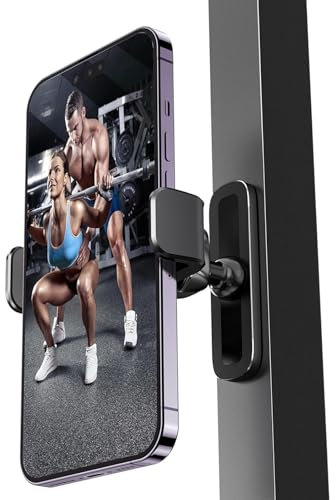 APPS2Car Handyhalterung Fitnessstudio Magnet für Fitnessstudio,360 einstellbar Mag-safe GYM halterung,handyhalterung golf mag-safe Ckompatibel mit 4.7-6.5Smartphones,Legierungsbasis & Gelenk,schwarz