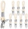 Pavlleen 8 Stück Handtuch Klammern,aufhänger für handtücher,Geschirrtücher Halter,Haken für Handtücher,Handtuchclips mit Schlaufen,handtuchaufhänger ohne nähen (beige Haken)
