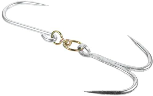 Cabilock Doppel Fleischhaken Aus Edelstahl Robuster Metzgerhaken Zum Aufhängen Von Fleisch Und Wurst Haushalt Meat Hook Für Metzger Jäger Fleischverarbeitung Langlebig Praktisch