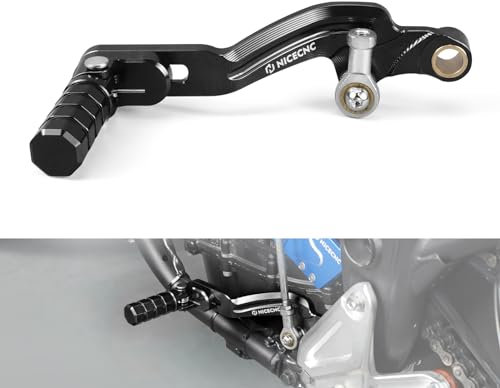 NICECNC Palanca de cambio de marchas de aluminio compatible con Yamaha Tenere 700/XTZ 700 2019-2024, Tenere 700 Rally Edition 2020-2024, mecanizado CNC, color negro