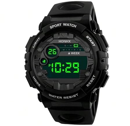 Genérico Reloj Deportivo Digital para Hombre Honhx, Resistente al Agua, con cronómetro, Alarma, Fecha, luz LED, Ideal para Correr y Actividades al Aire Libre