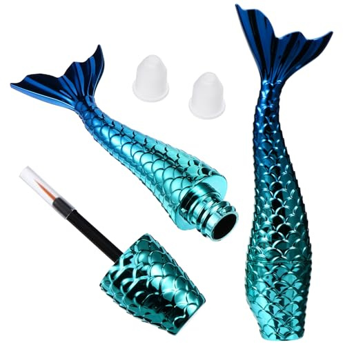 TEHAUX 2 Stück Nachfüllbare Eyeliner Tuben aus Robustem Material Transparent Selbstgemacht Kosmetikbehälter für Flüssigen Eyeliner und Nagelöl Handliche Kosmetik Verpackung für Salon und