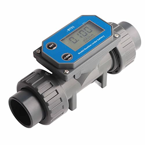 Haofy Durchflusssensor-Messgerät, Elektronisches Display, Durchflussmesser für Fischteich-Wasseraufbereitungsgeräte, ±2% Genauigkeit