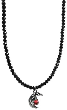 YPBEW Stylish Dark Themed Necklace Trendy Black Crystal Highlighting Heart and Butterfly Charm for Women Butterfly Pendant