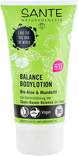 SANTE Naturkosmetik Balance Bodylotion, Fördert Säure-Basen-Balance der Haut, Vegan, Mit Bio-Aloe & Mandelöl, 2x150ml Doppelpack