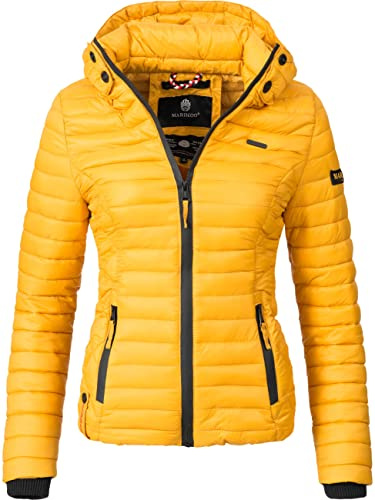 MARIKOO Damen Übergangsjacke Samtpfote, ultraleichte Steppjacke mit Kapuze