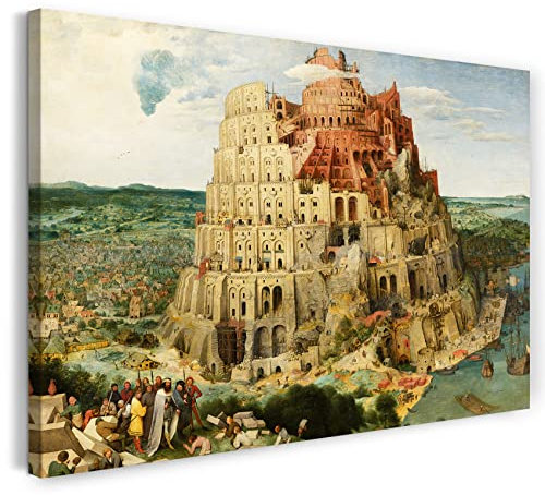 Printed Paintings Leinwand (120x80cm): Peter Bruegel der Ältere - Der Turm von Babel