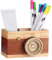 Obling Stifthalter aus Holz für Schreibtisch, Retro-Kamera, Stifthalter für Studenten, Schreibwaren, Schreibtisch-Organizer für Bürozimmerdekoration (A)