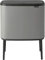 Brabantia Bo Touch Bin - 11 + 23L Inner Buckets (Mineral Concrete Grey) Waste/Recycling Kitchen Bin - Soft-touch