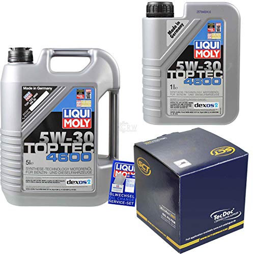 Filter Set Inspektionspaket 6 Liter Motoröl Top Tec 4600 5W-30 SCT Germany Ölfilter