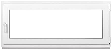 Premium Kunststofffenster Von Komforta - Kellerfenster Weiß Argon Isoglas BxH: 1150 x 450 mm Garagenfenster/Gartenhaus Fenster BxH: 115 x 45 cm 2-fach Verglast Din Rechts Funktion Dreh Kipp Fenster
