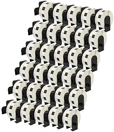 30 Rollen DK11221 DK-11221 23mm x 23mm Quadratische Etiketten kompatibel für P-Touch QL-500 QL-570 QL-700 QL-800 QL-810W QL-820NWB QL-1050 QL-1060 QL-1100 QL-1110NWB (1000 Etiketten pro Rolle)