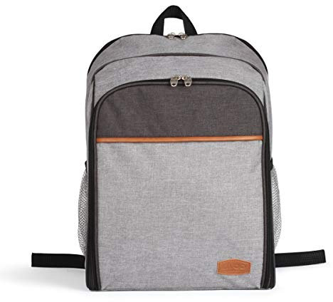 LIVOO SEP127 Sac à Dos Pique-Nique Isotherme, 4 Personnes| 27 Accesoires Inclus, Couverts en INOX, Assiettes, Verres et Ustensiles pour Repas Extérieur