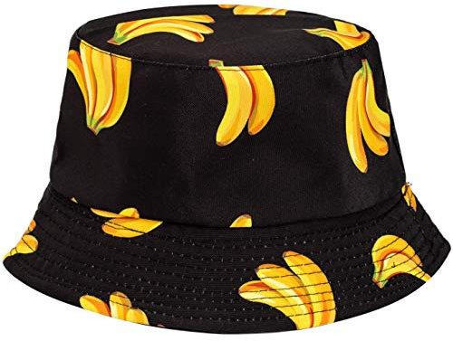 Cherry-on-Top Bucket Hüte für Festivals, Gelbe Bananen, Einheitsgröße