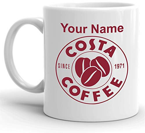 Costa Coffee Personalised Mug Cup. Your Name Printed Mug Coffee Tea Cup by CiderPressMugs®