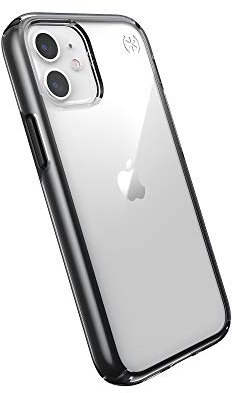 Speck Products Presidio Perfect-Clear Impact Geo Schutzhülle für iPhone 12 Mini, transparent/schwarz (138479-5905)