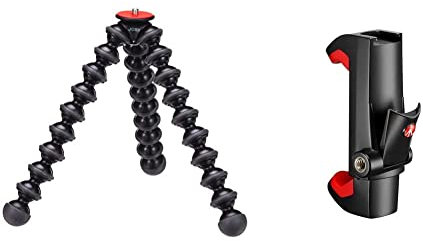 JOBY GorillaPod 1K Stand, Supporto Treppiede Compatto Flessibile per Fotocamere Compatte Avanzate e CSC/Mirrorless, Portata Max 1 kg & Manfrotto MCPIXI - Attacco Universale per Smartphone