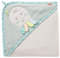 Fehn Badetuch Baby Oktopus - Badehandtuch Kinder Poncho aus Baumwolle - Handtuch mit süßem Oktopus - Babybadetuch mit Kapuze für Babys und Kleinkinder ab 0+ Monaten – Kapuzenhandtuch 80 x 80 cm