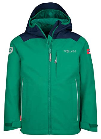 Trollkids Kids Bergen Jacket 116, Pepper Green