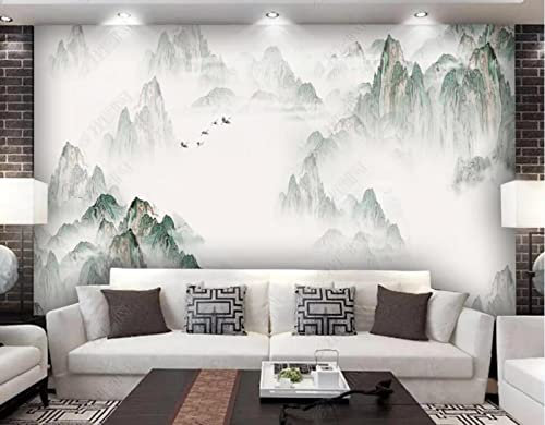 Papel Pintado Pared Paisaje De Nube De Montaña De Tinta Abstracta Fotomurales 3D Papel Pintado Infantil Dormitorio Murales