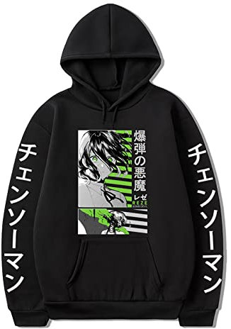 xhomeshop Anime Chainsaw Man Reze Hoodies Chainsaw Man Sweatshirts with Hooded Reze Pullover Reze Cosplay Clothing