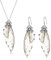Clearine Schmuckset mit Schmetterling Flügeln Simulation Insekten Feenflügel Anhänger Halskette und Ohrringe Set für Damen Iridescent AB Silber-Tone