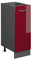 Vicco Armario de Farmacia R-Line, Rojo Burdeos Alto Brillo/Antracita, 30 cm sin encimera