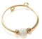Opal Stapelring- Opal Angst Ring Gold- Angst Ring- Zappeln Ring- Einstellbarer Angst Ring- Sorgen Ring- Spinner Ring- Stress Ring (62 (19.7), GOLD + WHITE)