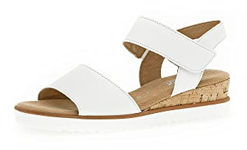 Gabor Damen Keilsandalen, Frauen Sandalen,Moderate Mehrweite (G),Keilabsatz,Wedge-Heel,bequem,flach,Weiss(Kork/offwhi),37.5 EU / 4.5 UK