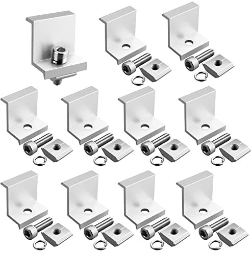 GETLITOOL Kit de Support de Panneau Solaire 40mm Support en Z de Panneau Solaire Accessoire de Panneau Solaire Pince de Panneau Solaire pour Hauteur de Module pour Montage de Profilés Aluminium