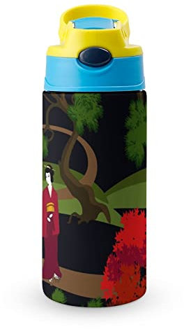 Bouteille En Acier Inoxydable Femme Japonaise Gourde Isotherme Pour L'école Voyage Sport 500Ml