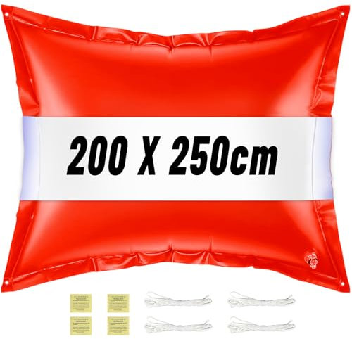 FONDUO Poolkissen Winter Pool Luftkissen XXL 200X250cm Extra Dick Pool Winterkissen Luftkissen Winter Poolkissen mit 4 Ösen & Seil, Frostschutzmittel Poolkissen Pool Abdeckplane Pool Zubehör