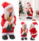 Elektrischer Weihnachtsmann, Violine Santa Claus Christmas Figurine Ornament, Tanzender Weihnachtsmann mit Musik, Interessante Hüftschüttelnde Weihnachtsmann Puppe Weihnachten