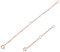 eMagTech 2 Stücke Halskette Verlängerungskette S925 Sterling Silber Kette Verlängerung Zubehör für DIY Schmuckherstellung Halskette Armband Roségold