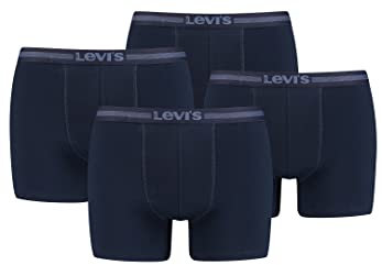 Levi's Tencel Herren Unterwäsche Retroshorts Boxershorts 4er Pack, Farbe:Navy, Bekleidungsgröße:XL