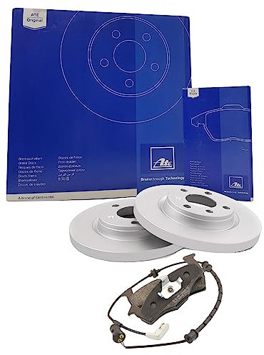ATE Bremsen Set Bremsscheiben Scheibenbremsen Ø300 Voll beschichtet hinten + Bremsbeläge Bremsklötze für A6 Avant A7 Sportback