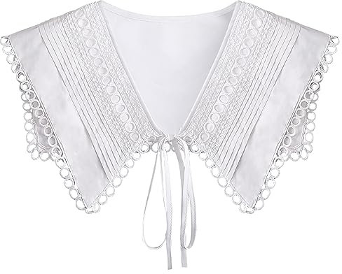 XEPST Col Amovible pour Femme, Col de Chemisier pour Robe, Faux Col Cape Demi Chemises Col Élégant Vintage Revers Accessoires pour Femmes Filles