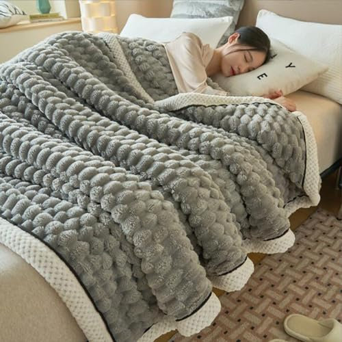 LGYKUMEG Kuscheldecke Flauschig Decke,Hochwertige Zweiseitige Wohndecke,Fleecedecke auch als Wohndecke, Tagesdecke, Sofadecke & Wohnzimmer geeignet Couchdecke für Winter,G,200x230cm