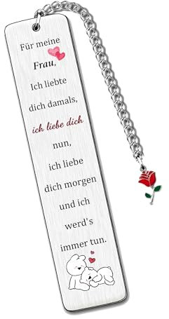 Frau Lesezeichen Weihnachten Geburtstags Geschenk Ehefrau Valentinstag Weihnachten Süß Liebe Entfernung Vermissen Sie Niedlich Weiß Tag Schätzen Hochzeitstag Liebe Erinnerung Andenken Verlobung