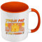 Tasse in Premium-Qualität, Orange – J'peux Pas J'ai Manga Itachi Anime Otaku Manga Fanart – Tasse mit Henkel und farbigem Innenfutter