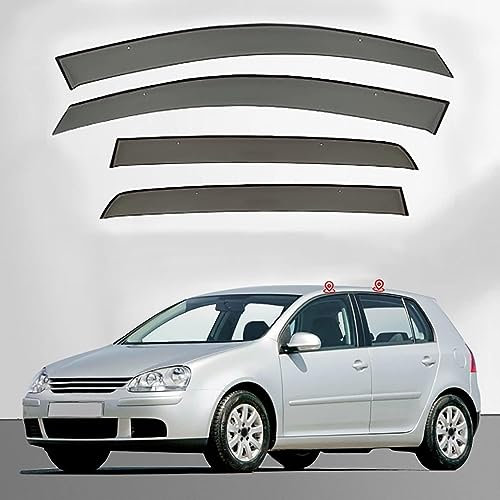 ZONEWD 4 Stück Windabweiser Autofenster Für VW Golf 5 2004, Regenabweiser, Anklebbare Deflektoren, Auto zubehör