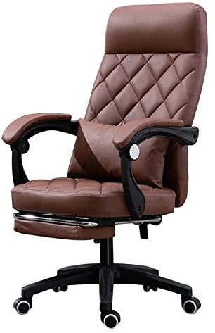 Bürostuhl, Schreibtischstuhl, Computerstuhl, ergonomischer Bürostuhl mit hoher Rückenlehne, Fußhocker, Liegestuhl, Hebestuhl, Drehstuhl, Arbeitsstuhl, Spielstuhl (Farbe: Rosa), Vollmond (Bernstein)