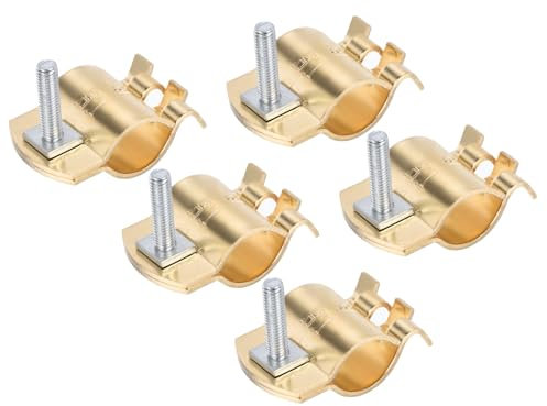 sourcing map Ground Rod Clamp Grounding Clamps Wire Connector for 0.47 to 1.18 Clamping Pipe Range Pack of 5