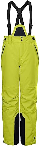 killtec Jungen Funktionshose/Skihose mit abzippbarem Latz KSW 79 BYS SKI PNTS, Lime, 116, 37310-000